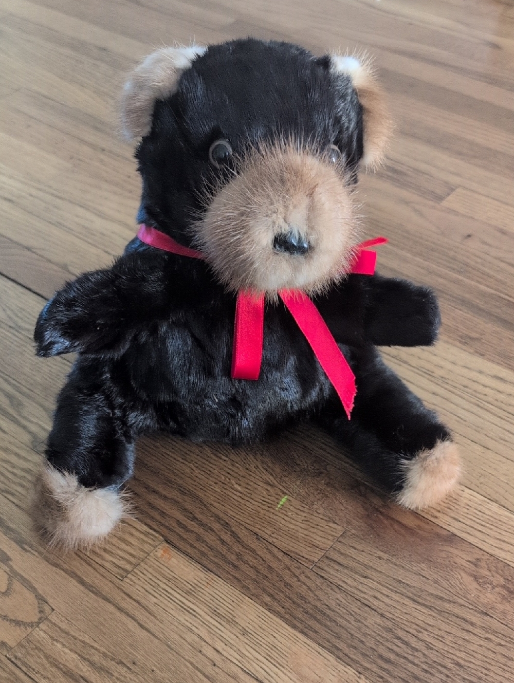 MINK FUR BEAR PLUSH 10"